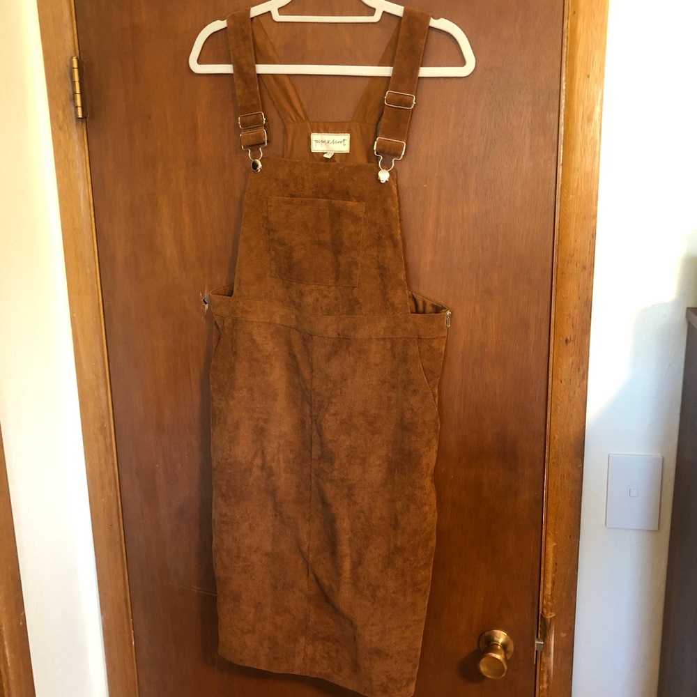 Piper and Scoot Corduroy Jumper/Overalls Dress
